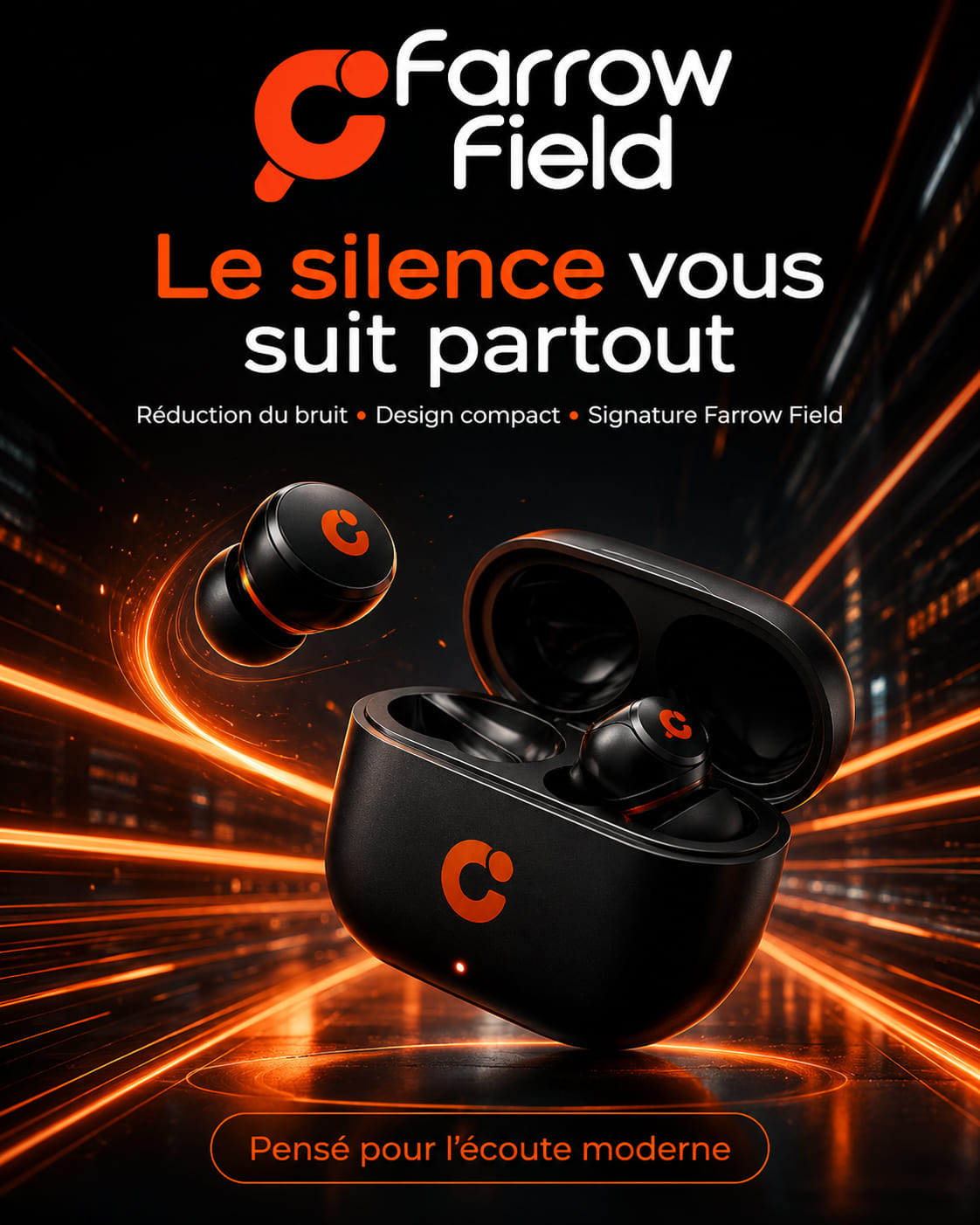 Farrow Field Vacuum — Le silence vous suit partout